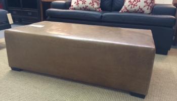 Gregorian Leather Ottoman Now: $1995